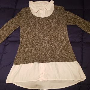 Illusion collared sweater